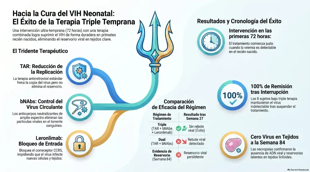 infografía sobre terapia combinada contra el vih