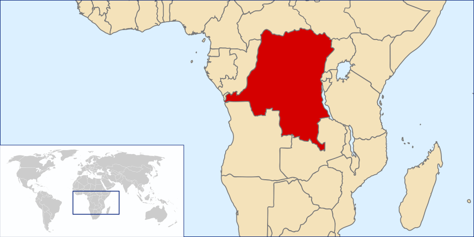 Mapa republica democratica del congo