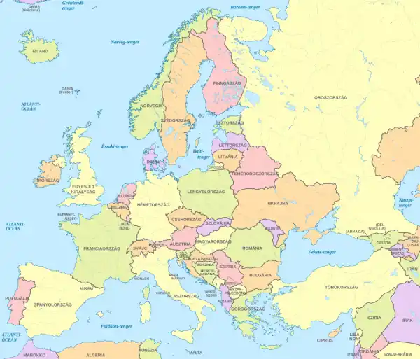 mapa de europa